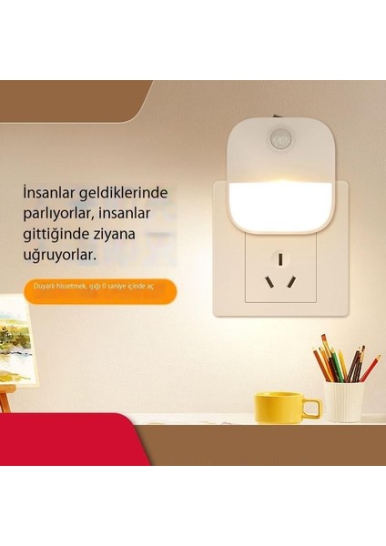 Akıllı Indüksiyon Başucu Lambası Yaratıcı Hediye Lambası Plug-In Enerji Tasarrufu Sağlayan Insan Vücudu Indüksiyon Gece Lambası (Yurt Dışından)