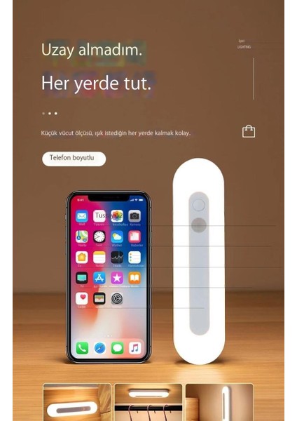 Insan Vücudu Sensörü Lamba Kablosuz Manyetik Şarap Dolabı Dolap Şarj Uzun Akıllı Dolap Gece Lambası (Yurt Dışından)