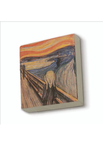 Çığlık Edvard Munch, 1893 Baskılı Doğaltaş MAGNETKRG-168BUZDOLABI Süsü