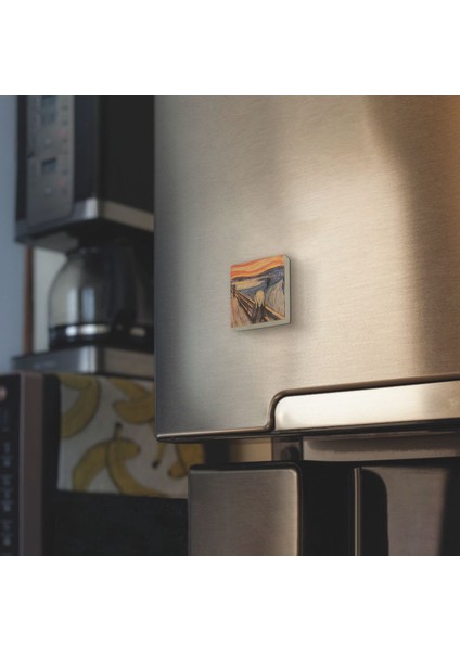 Çığlık Edvard Munch, 1893 Baskılı Doğaltaş MAGNETKRG-168BUZDOLABI Süsü fiyatları