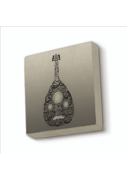 Ud Şeklinde Harfler Baskılı Doğaltaş MAGNETKH-213BUZDOLABI Süsü