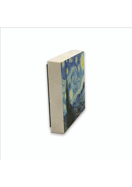 Yıldızlı Gece Vincent Van Gogh, 1889 Baskılı Doğaltaş MAGNETKRG-135BUZDOLABI Süsü fırsatları