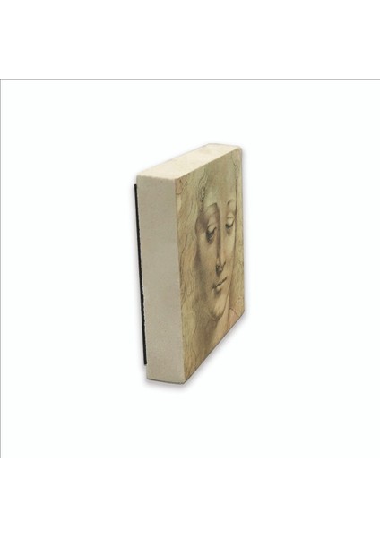 Baş Etüdü Leonardo Da Vinci Baskılı Doğaltaş MAGNETKRG-138BUZDOLABI Süsü fırsatları