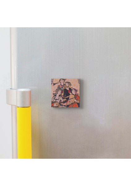 Müzisyen Kadınlar Minyatür Baskılı Doğaltaş MAGNETKRT-125BUZDOLABI Süsü modelleri