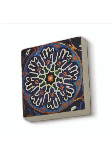 Yâ Allah 8 Kere Baskılı Doğaltaş MAGNETKH-139BUZDOLABI Süsü