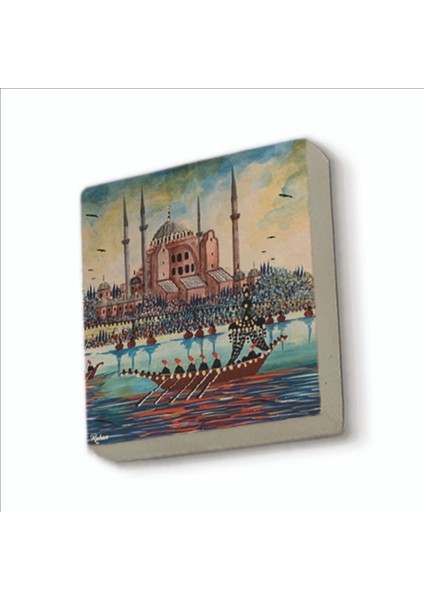 Ayasofya Camii Baskılı Doğaltaş MAGNETKRT-007BUZDOLABI Süsü