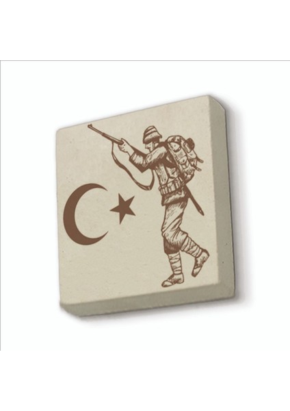 Kurtuluş Savaşı Sembolik Baskılı Doğaltaş MAGNETKRT-107BUZDOLABI Süsü