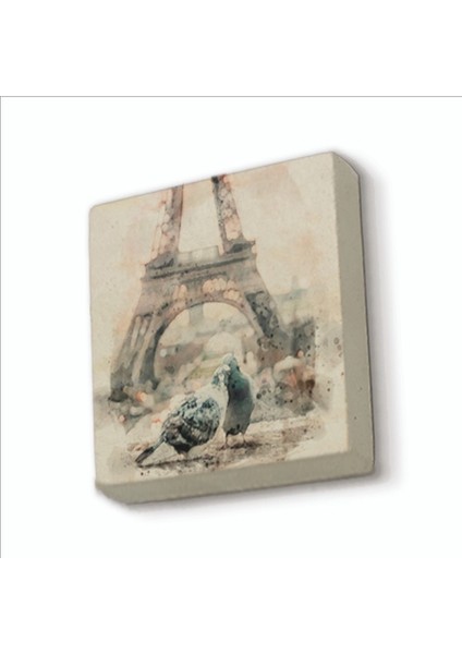 Eyfel Kulesi Baskılı Doğaltaş MAGNETKRG-003BUZDOLABI Süsü