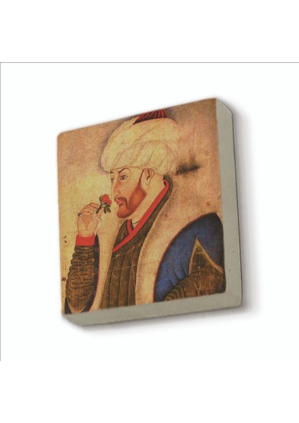 Fatih Sultan Mehmet Baskılı Doğaltaş MAGNETKRT-091BUZDOLABI Süsü