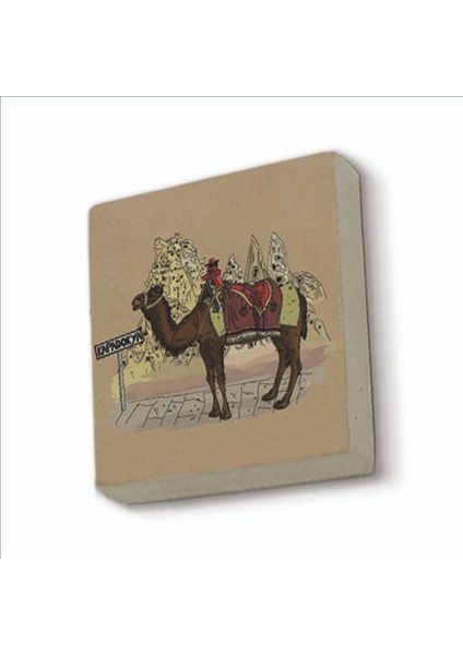 Kapadokya Baskılı Doğaltaş MAGNETKRT-117BUZDOLABI Süsü