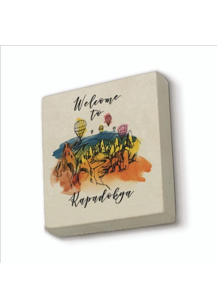 Kapadokya Baskılı Doğaltaş MAGNETKRT-118BUZDOLABI Süsü