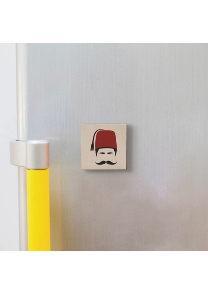 Osmanlı Erkek Ikon Baskılı Doğaltaş MAGNETKRT-109BUZDOLABI Süsü modelleri