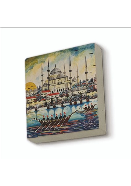 Sultanahmet Camii Baskılı Doğaltaş MAGNETKRT-014BUZDOLABI Süsü