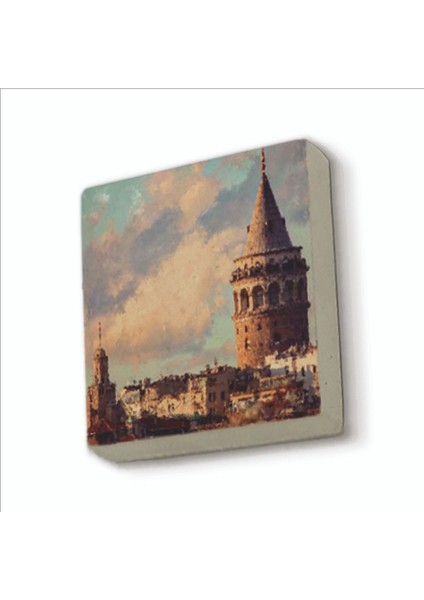 Galata Kulesi Baskılı Doğaltaş MAGNETKRT-022BUZDOLABI Süsü