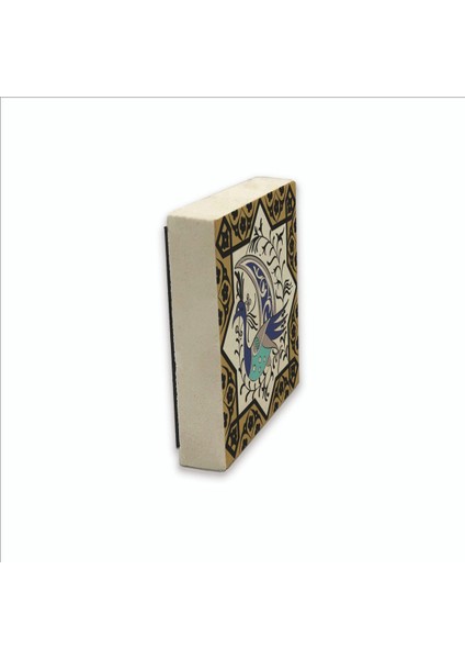 Tavus Kuşu Desen Baskılı Doğaltaş MAGNETKD-031BUZDOLABI Süsü fırsatları
