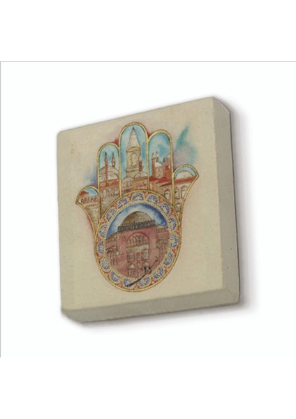 Istanbul Sembolik Yerler Baskılı Doğaltaş MAGNETKRT-30BUZDOLABI Süsü