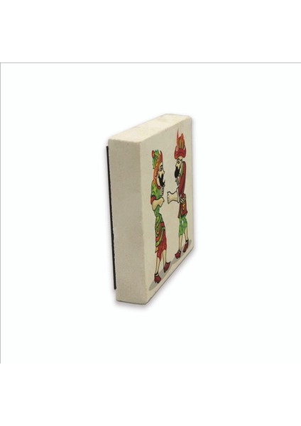 Hacivat ile Karagöz Baskılı Doğaltaş MAGNETKRT-114BUZDOLABI Süsü fırsatları