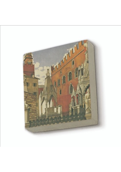 Italya Görseli Baskılı Doğaltaş MAGNETKRG-056BUZDOLABI Süsü