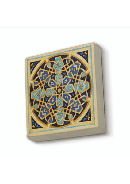Çini Desen Baskılı Doğaltaş MAGNETKD-020BUZDOLABI Süsü
