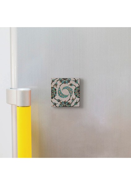 Iznik Çinisi Baskılı Doğaltaş MAGNETKD-010BUZDOLABI Süsü modelleri