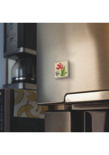 Istanbul Lalesi Baskılı Doğaltaş MAGNETKRT-069BUZDOLABI Süsü fiyatları