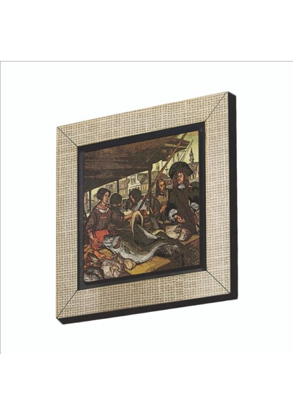 Hollanda Balık Pazarı Baskılı Mdf MAGNETKRG-041BUZDOLABI Süsü