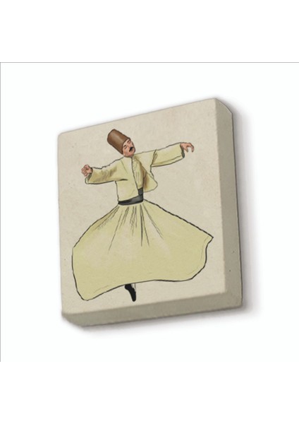 Semazen Baskılı Doğaltaş MAGNETKRT-077BUZDOLABI Süsü