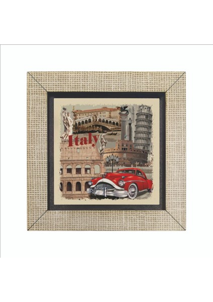 Italya Görseli Baskılı Mdf MAGNETKRG-046BUZDOLABI Süsü fırsatları