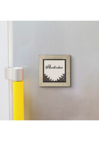 Amsterdam Görseli Baskılı Mdf MAGNETKRG-012BUZDOLABI Süsü modelleri