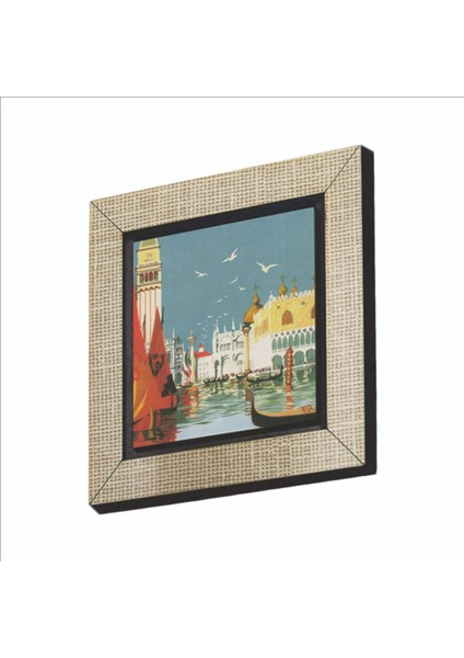 Venedik Görseli Baskılı Mdf MAGNETKRG-048BUZDOLABI Süsü