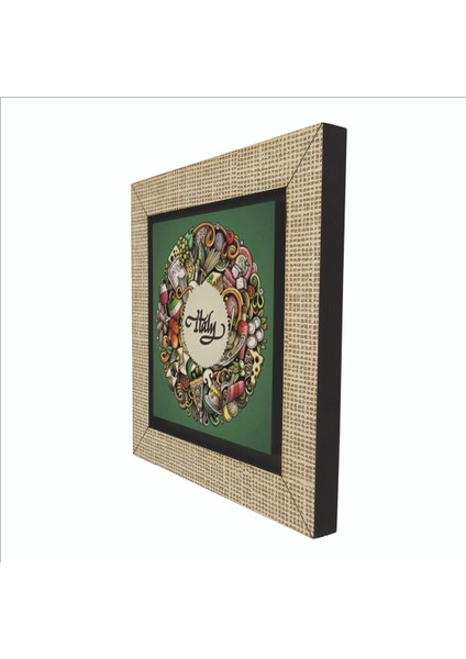 Italyan Mutfağı Sembolleri Baskılı Mdf MAGNETKRG-053BUZDOLABI Süsü indirimleri