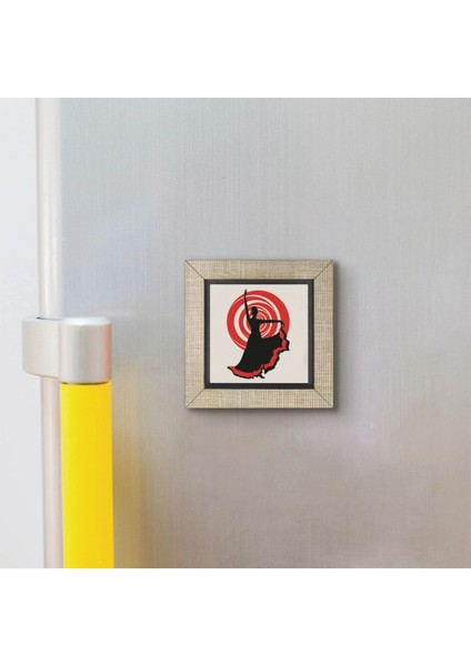 Ispanyol Flamenko Dansçısı Baskılı Mdf MAGNETKRG-063BUZDOLABI Süsü modelleri