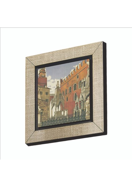 Italya Görseli Baskılı Mdf MAGNETKRG-056BUZDOLABI Süsü