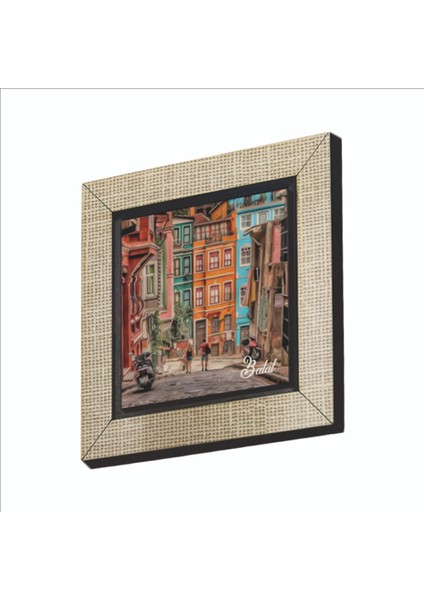 Istanbul-Balat Baskılı Mdf MAGNETKRT-054BUZDOLABI Süsü