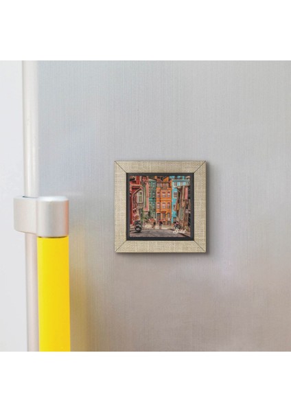 Istanbul-Balat Baskılı Mdf MAGNETKRT-054BUZDOLABI Süsü modelleri