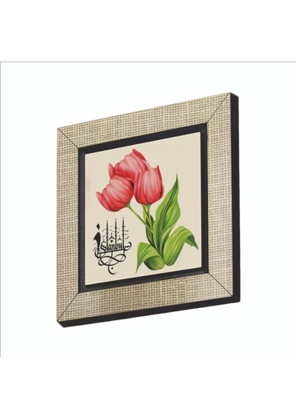 Istanbul Lalesi Baskılı Mdf MAGNETKRT-069BUZDOLABI Süsü