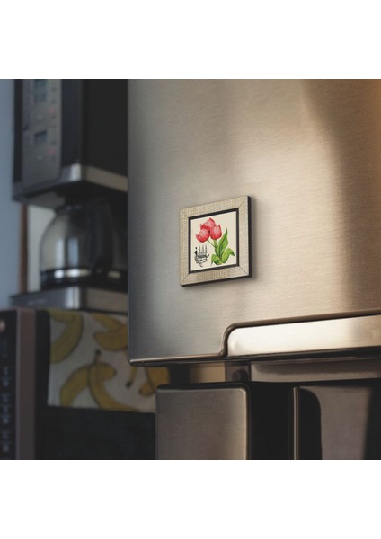 Istanbul Lalesi Baskılı Mdf MAGNETKRT-069BUZDOLABI Süsü fiyatları