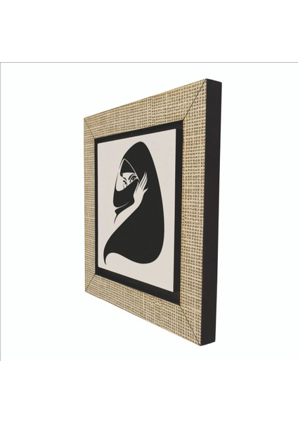 Çarşaflı Kadın Çizimi Baskılı Mdf MAGNETKRG-89BUZDOLABI Süsü indirimleri