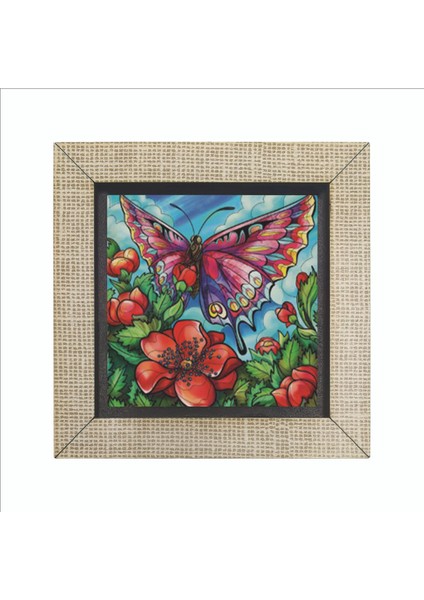 Kelebek Baskılı Mdf MAGNETKRG-153BUZDOLABI Süsü fırsatları