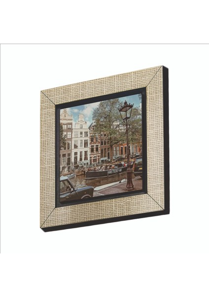 Amsterdam Görseli Baskılı Mdf MAGNETKRG-017BUZDOLABI Süsü