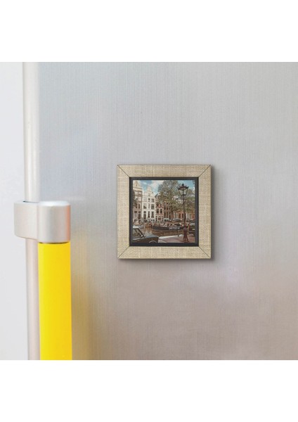 Amsterdam Görseli Baskılı Mdf MAGNETKRG-017BUZDOLABI Süsü modelleri