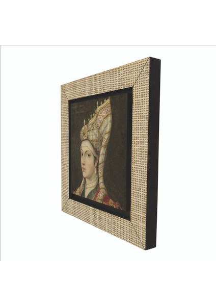 Hürrem Sultan Portre Çizim, Titian Baskılı Mdf MAGNETKRT-095BUZDOLABI Süsü