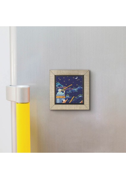 Osmanlı Müneccim Minyatürü Baskılı Mdf MAGNETKRT-121BUZDOLABI Süsü modelleri