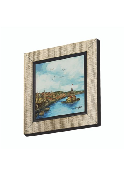 Kız Kulesi Baskılı Mdf MAGNETKRT-019BUZDOLABI Süsü