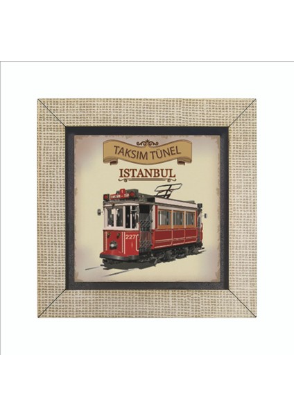 Nostaljik Tramvay Baskılı Mdf MAGNETKRT-049BUZDOLABI Süsü fırsatları