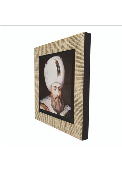 Kanuni Sultan Süleyman Portre ÇIZIM,1560’ Baskılı Mdf MAGNETKRT-092BUZDOLABI Süsü