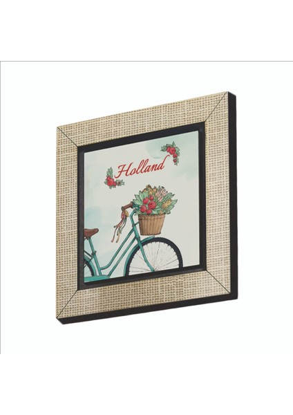 Hollanda Bisklet Görseli Baskılı Mdf MAGNETKRG-031BUZDOLABI Süsü