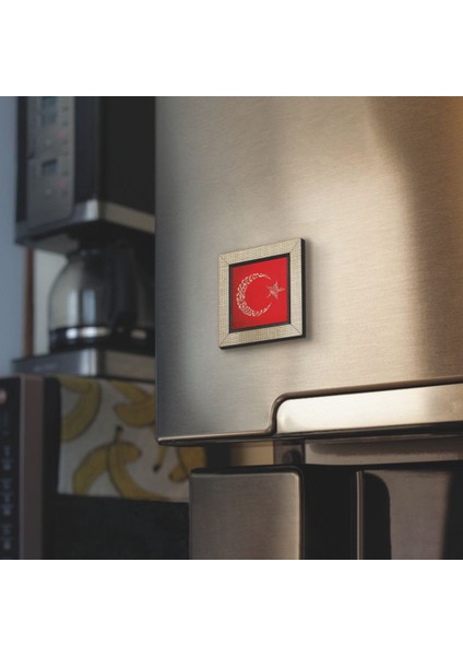 Kelime-I Tevhid Hilal Besmele Yıldız Baskılı Mdf MAGNETKH-051BUZDOLABI Süsü fiyatları