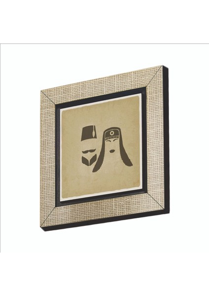 Osmanlı Kadın & Erkek Ikon Baskılı Mdf MAGNETKRT-108BUZDOLABI Süsü