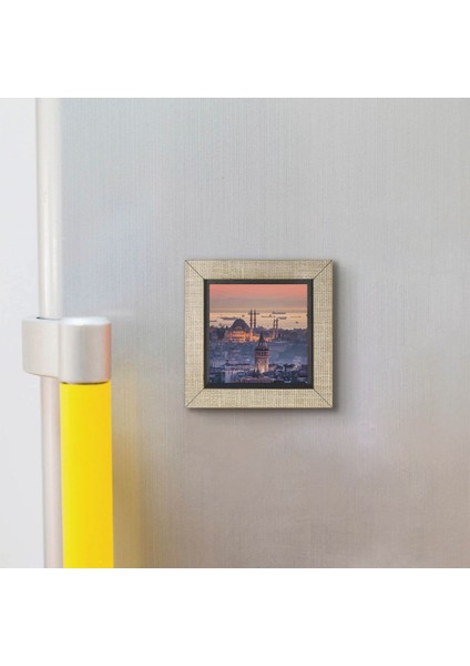 Galata Kulesi + Süleymaniye Camii Baskılı Mdf MAGNETKRT-024BUZDOLABI Süsü modelleri